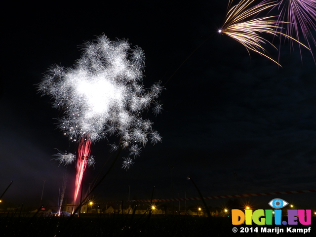 FZ009366 Nice Fireworks at Llantwit Major rugby club